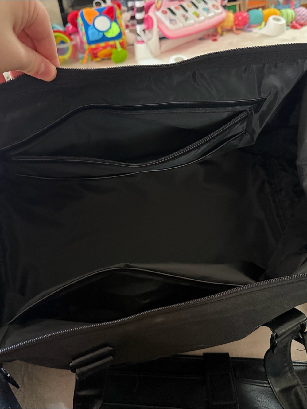 BEIS Black Travel Duffel with Detachable Laptop Sleeve - Picture 4 of 7